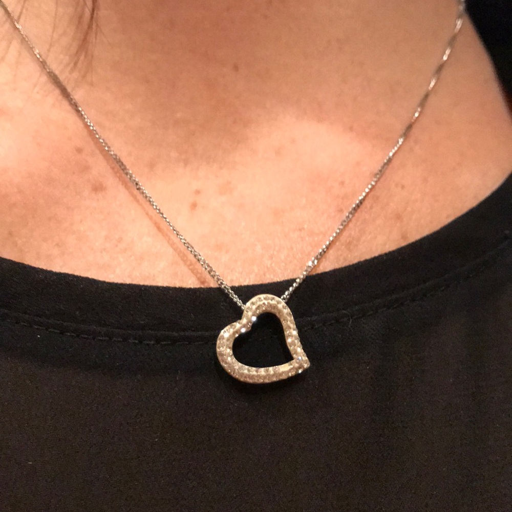 Genuine Swarovski heart necklace with crystals
